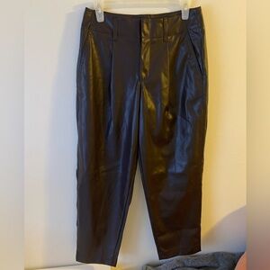 Women’s Brown Leather-like Pants